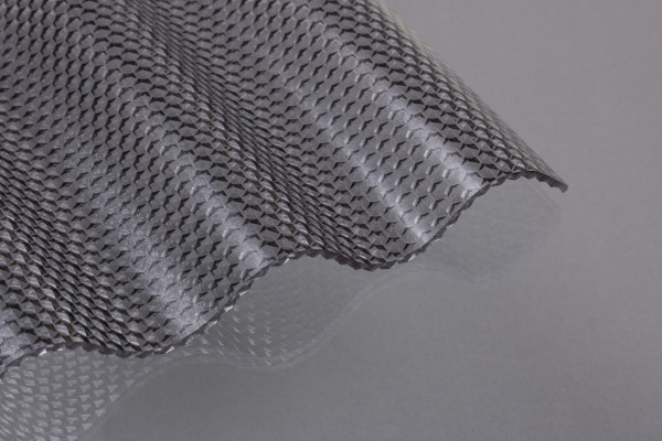 Lichtplatte Acrylglas Wabenstruktur 76/18 Wellplatte graphit
